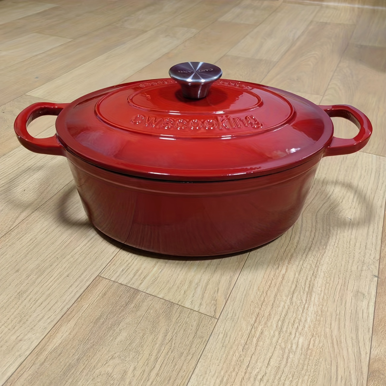 enamel dutch oven   multifunctional enamel oval pot for   stew and cooking compatible with induction gas and electric stovetops details 5