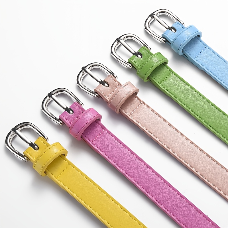 Colorful Faux Leather Belt for Jeans