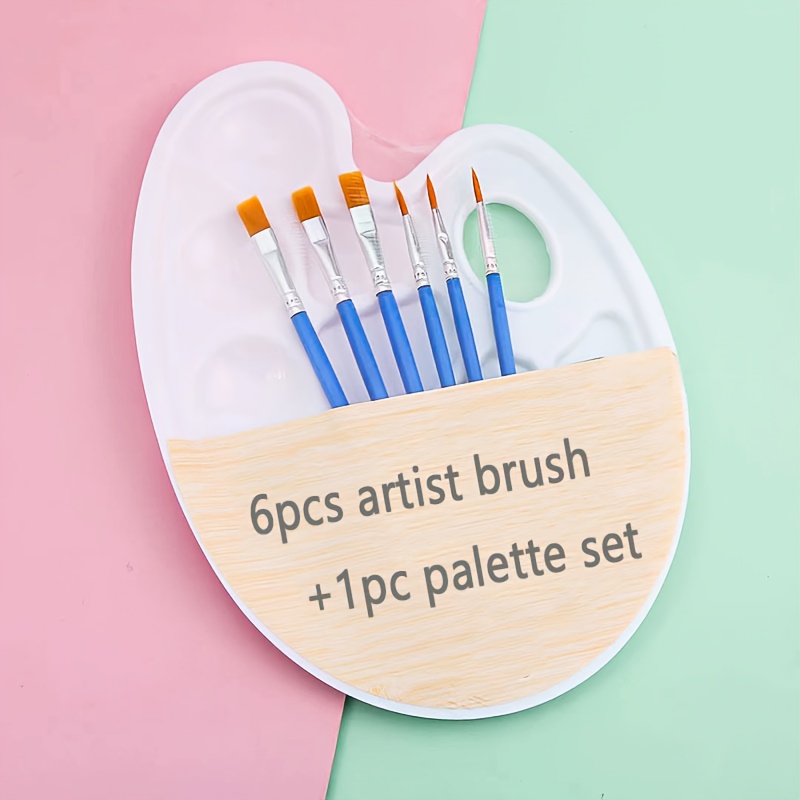 E-shop 7/11/14/22-teiliges professionelles Pinsel- Paletten-Set – Inklusive 6 Nylon-Borstenpinsel 1 Palette // 10 Nylon-Borstenpinsel 1 Palette // 12