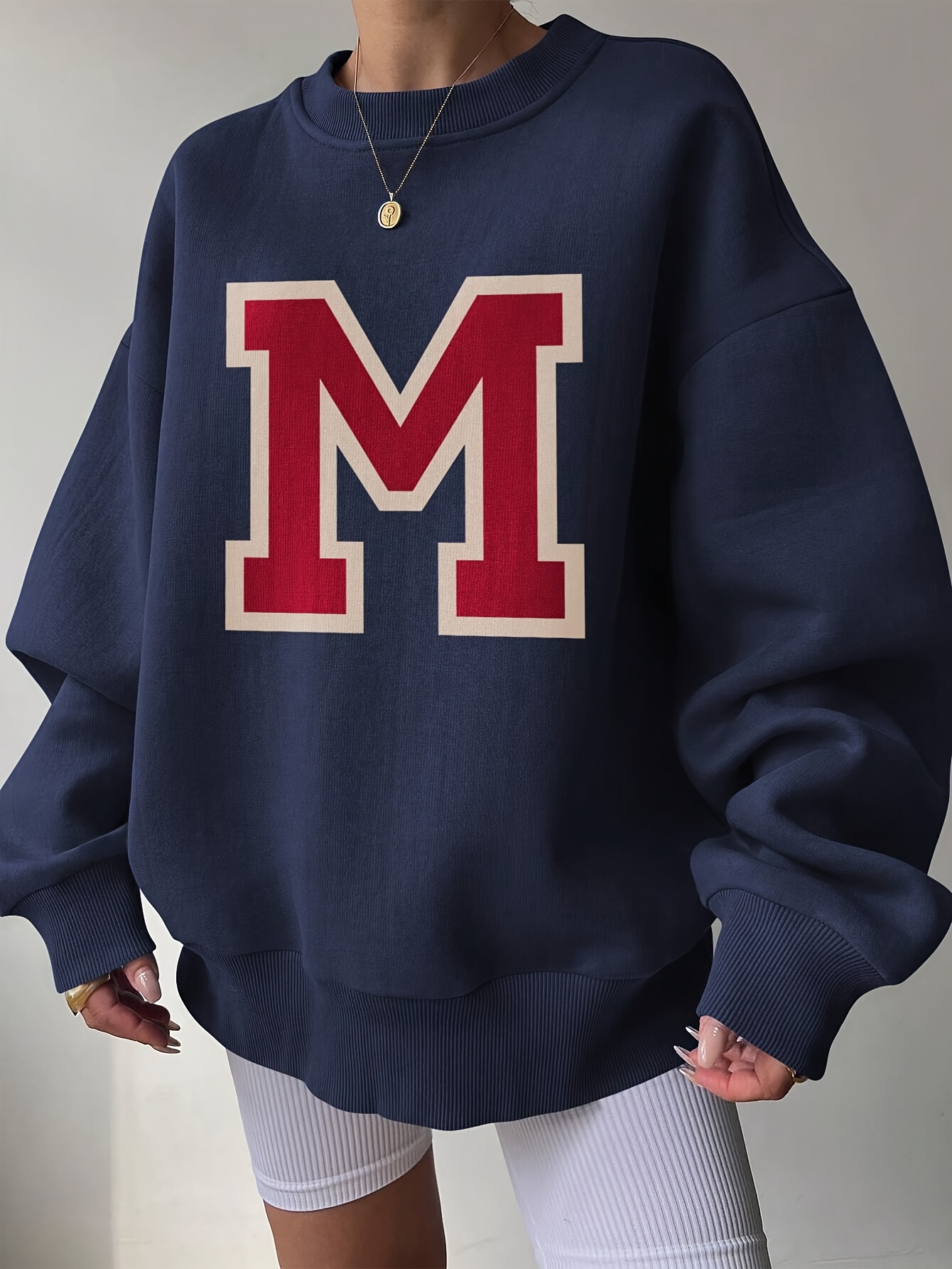 suéter oversize mujer estampado letra m en Temu Colombia