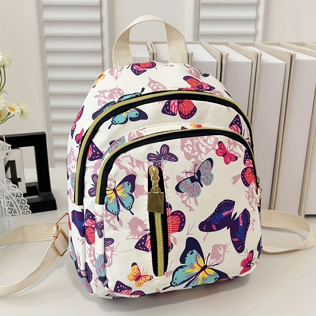 Women' Large Capacity Backpack - Multi-compartment College Bookbag With Adjustable Straps, Zipper Closure &, Casual Daypack