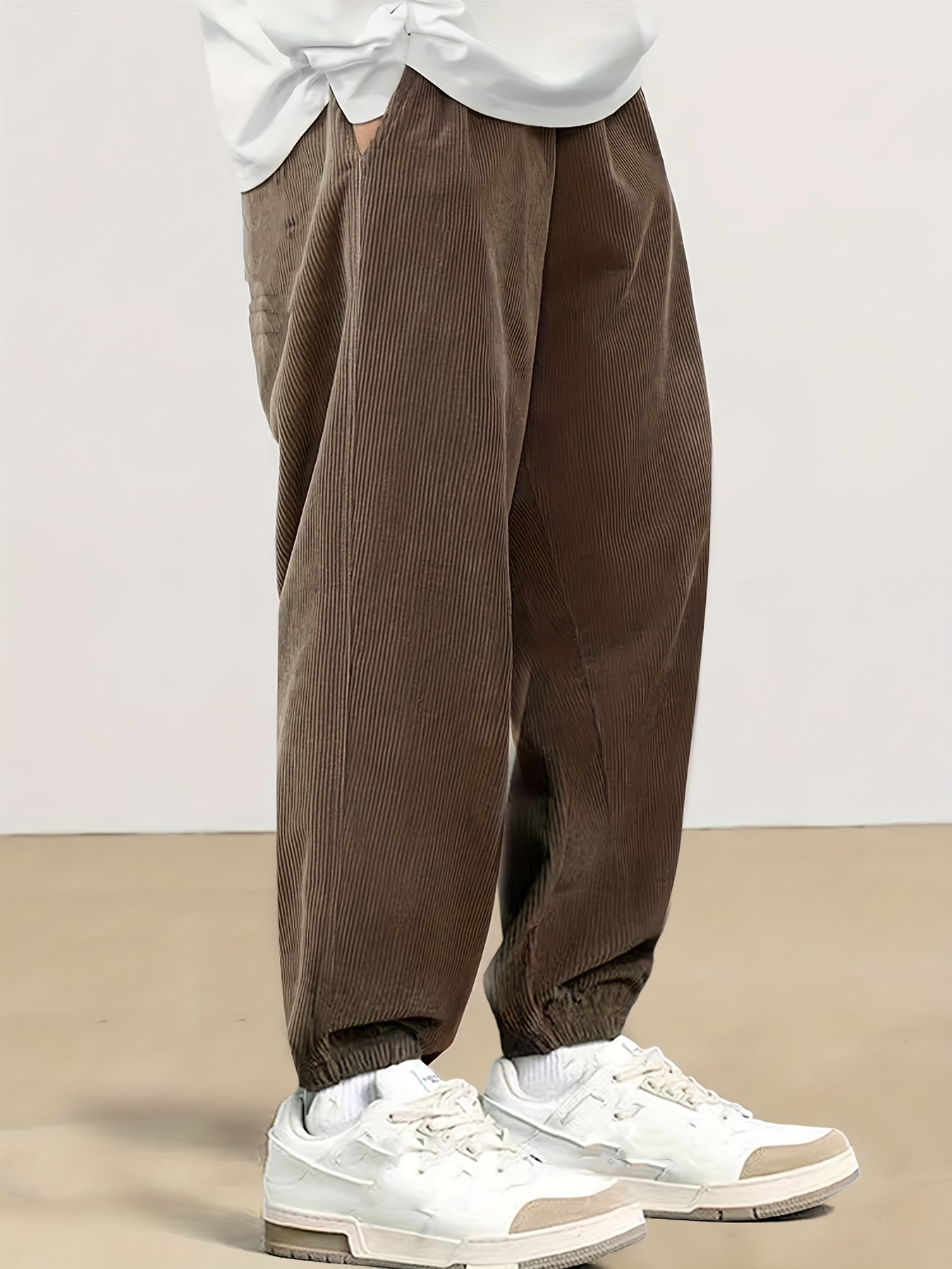 【ANGLAN】Corduroy Jogger Pants Corduroy Pants Joggers Men | Size 5xl Corduroy Harem Pants