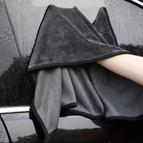 2 packs of super absorbent microfiber cleaning cloths quick drying soft and durable suitable for car maintenance home bathroom kitchen office cleaning glass and mirrors