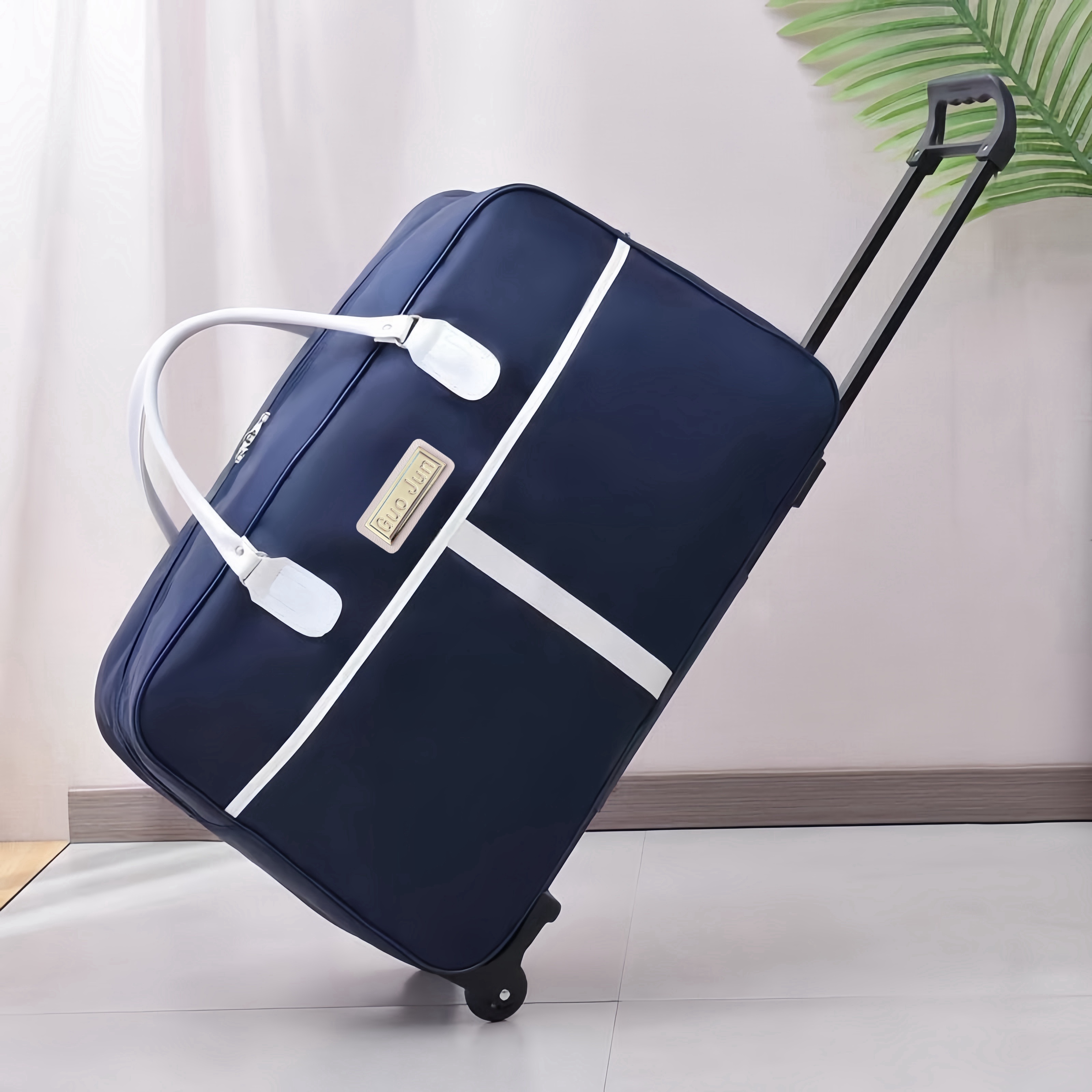 TEMU Large Travel Bag With Wheels, 20.87''x13.4''x7.9'', Lightweight -on Suitcase, Unisex Short Trolley