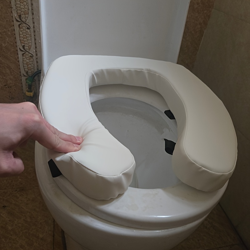 TEMU Sedile WC in schiuma PU ad densit� da 5.08 cm, cuscino ispessito a forma di U, sicuro, universale, standard, allungato