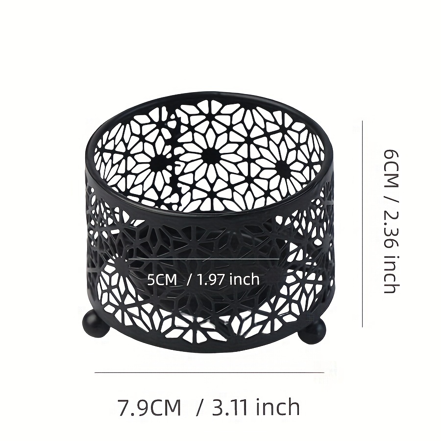 Metal Hollow Candlestick Home Desktop Candle Tray Wedding Decoration Dining Table Ornaments