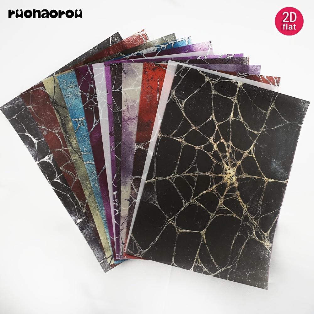 TEMU Ruonaorou 12pcs/set Translucent Premium Purple Snowflake Sulfated Paper Junkjournal Retro Winter Starry Sky Sulfated Paper Handcraft Sulfated