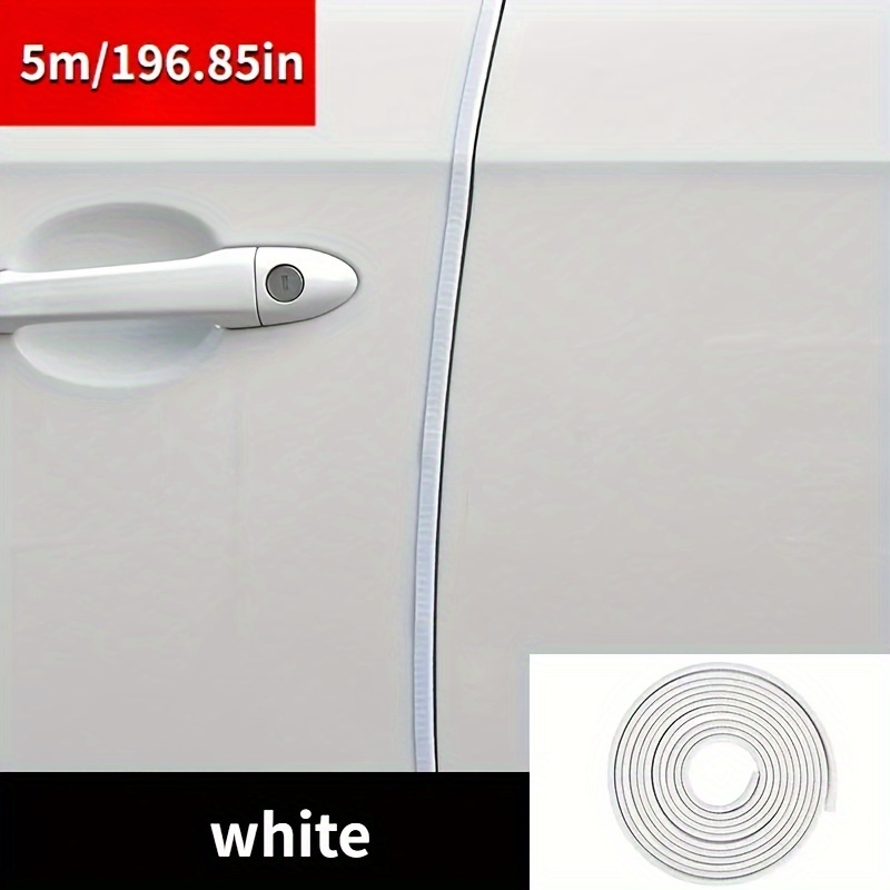 TEMU 5m/196.85in Car Door Edge Scratch Protective Strip Guard Trim, Auto Door Anti-collision Strip With Steel Car-styling Car Decoration