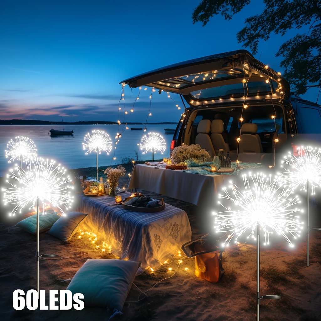 Solar Garden Firework Light, LED Outdoor Solar Garden Decorative Light, IP65 High Quality DIY Landscape Lighting for Walkways Backyards Christmas Holiday Decorations