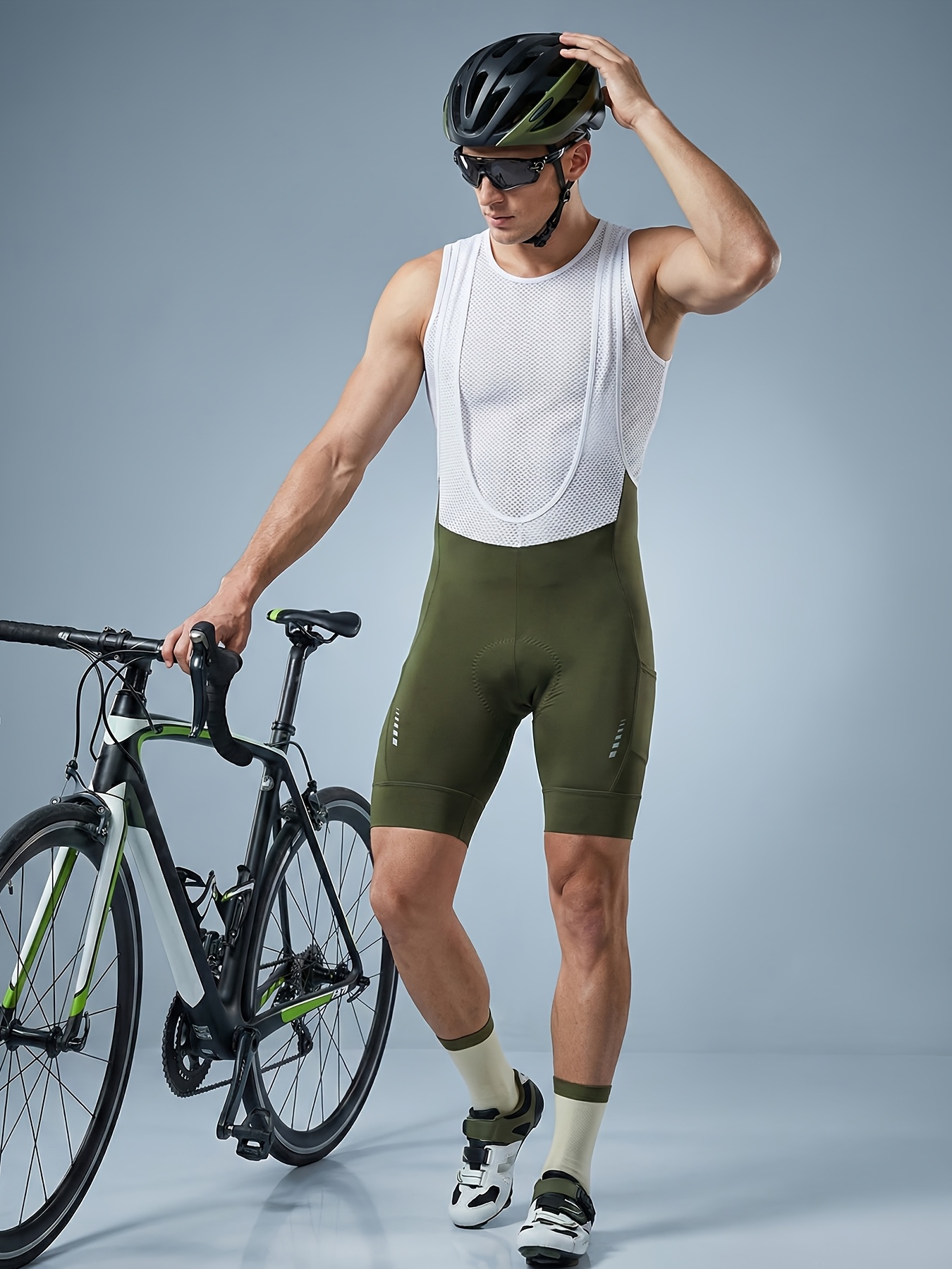   mens cycling bib shorts with 4d gel cycling   compression utility phone   breathable high   shorts suitable for training   spring summer fall outdoor sports apparel