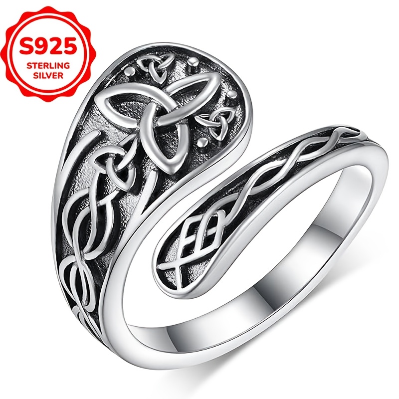 

1pc Vintage Knot Women's Ring, S925 Sterling Silver, Hypoallergenic 3.1g, Daily & Party Wear, Unisex Jewelry Gift