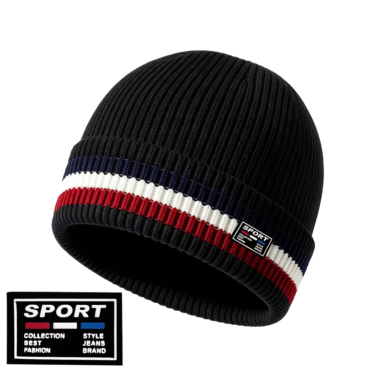TEMU Men's & Women's Vertical Ribbed Beanie Hat - Unisex Winter Warm With Vertical Stripes, Suitable For , Streetwear, Family Gifts, Options For And,