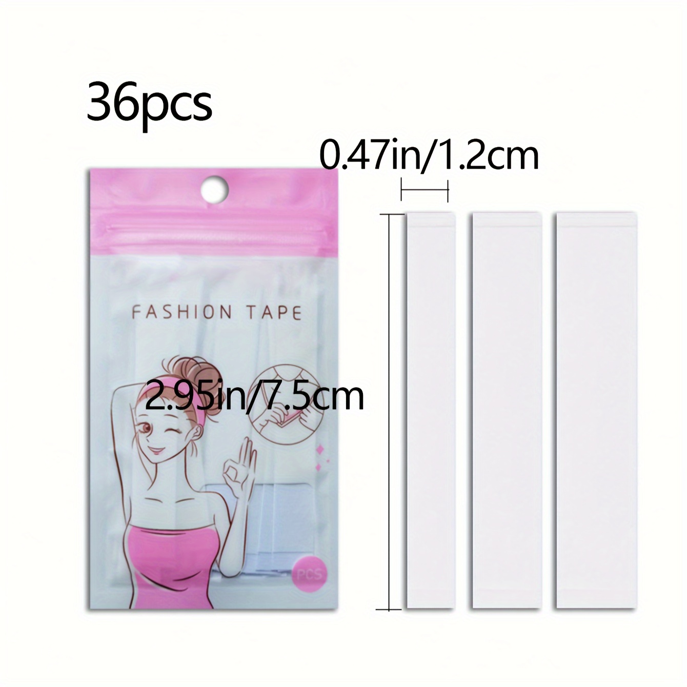 Anti-slip Stickers Small Size 36pcs: Anti-slip Stickers One-shoulder Dress Strong Adhesive Neckline Tool Anti-leak Anti-slip Clothing Chest Invisible Fixing Stickers Sl