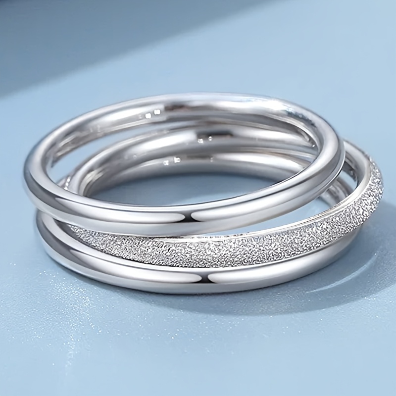3pcs Fashion Stackable Rings In Minimalist Style With Stainless Steel Or Suitable For Men And Women