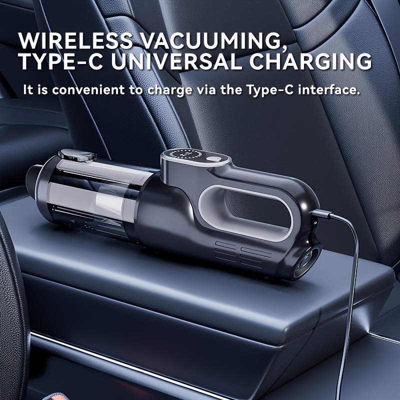 Suitu Car Vacuum Cleaner with Super Powerful Suction, Rechargeable Handheld Large Power Cordless Vacuum Suitable for Home and Auto Use