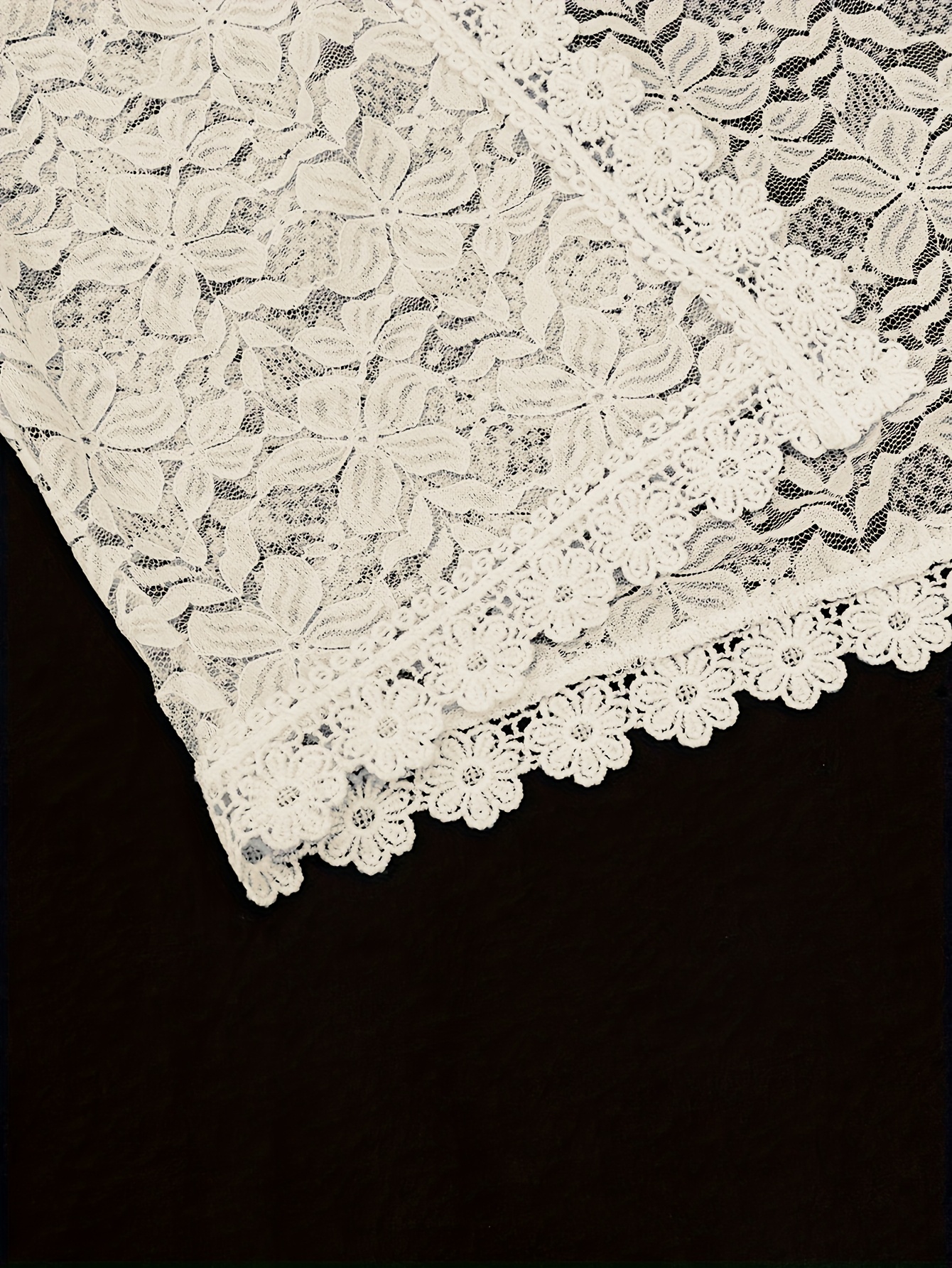 Summer Solid Color Lace Patchwork Casual Open Front Jacket For Holiday Party Clothes