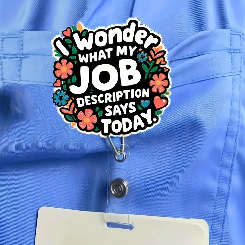 TEMU 1pc Porte-badge rétractable avec clip ceinture - Bobine de badge d'identification rétractable, style durable (compatible avec les badges
