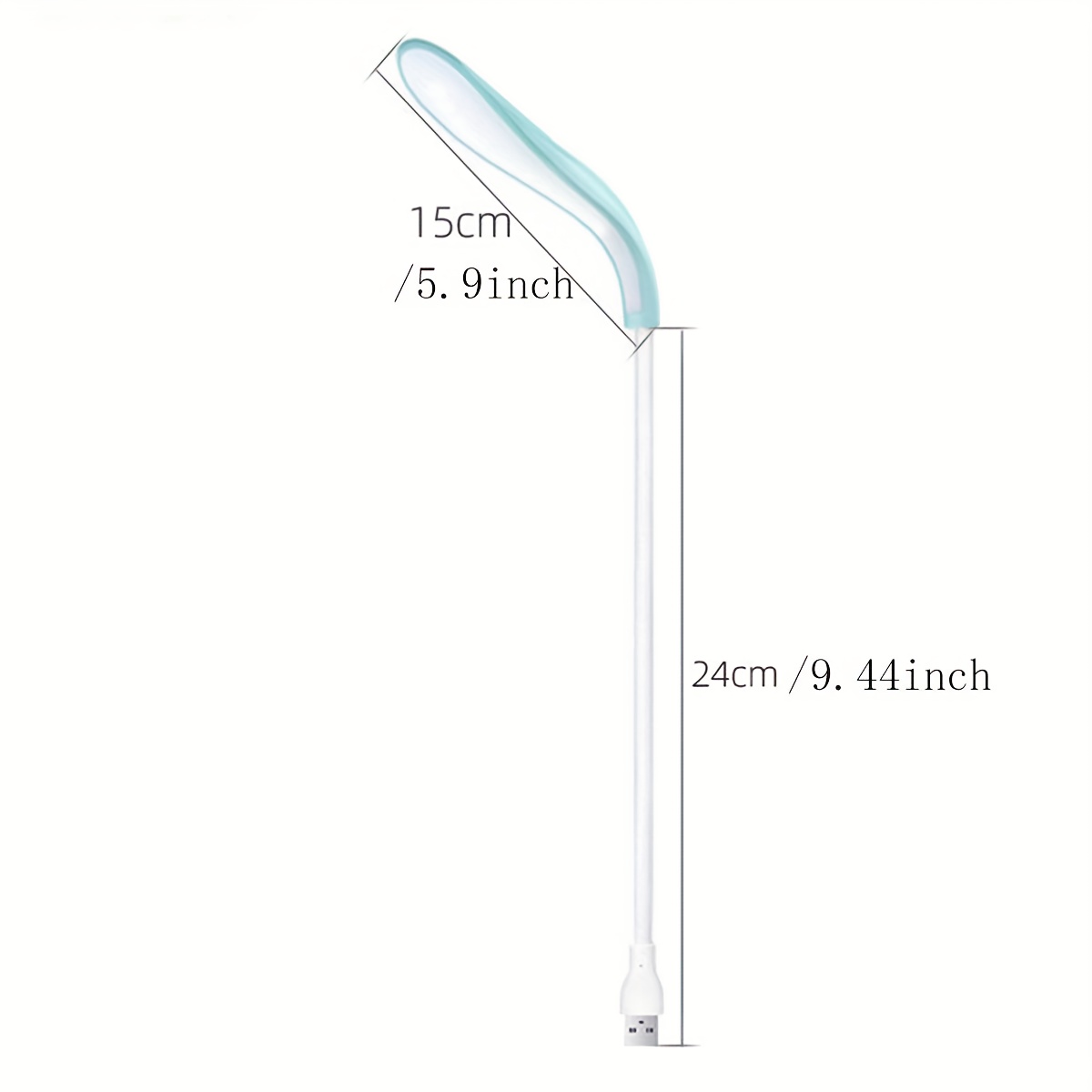 USB Plug-In Gooseneck Bedside Lamp, Adjustable Angle Reading Light