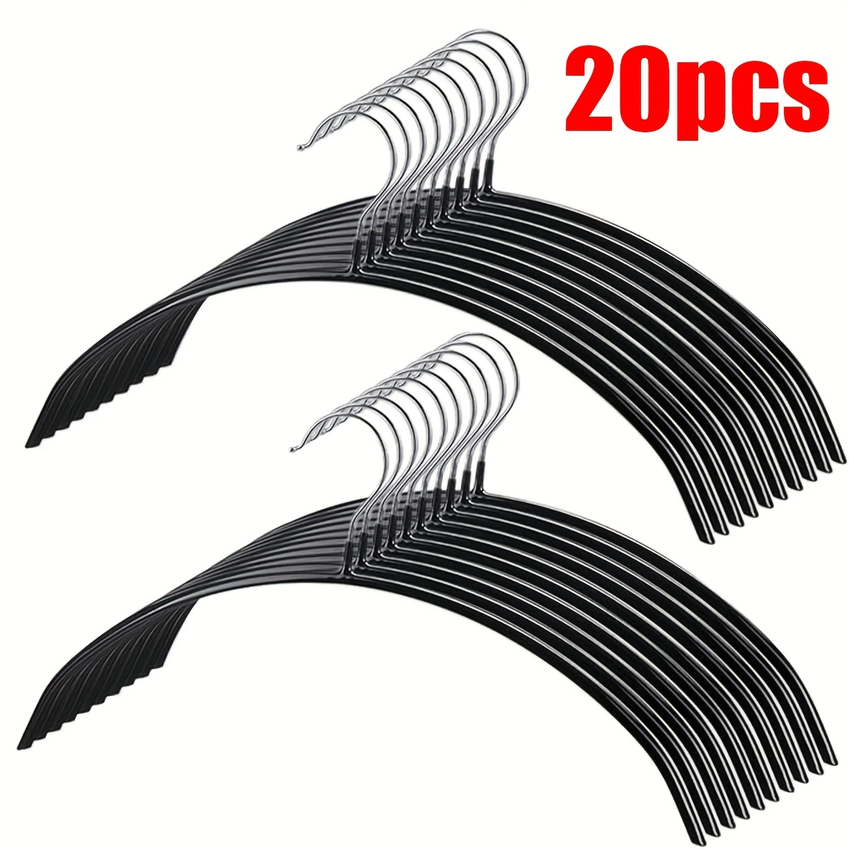 TEMU 20pcs Metal Shirt And Sweater Hangers | Reduces Sliding, , Lacquered End, Ideal For Christmas Gifts