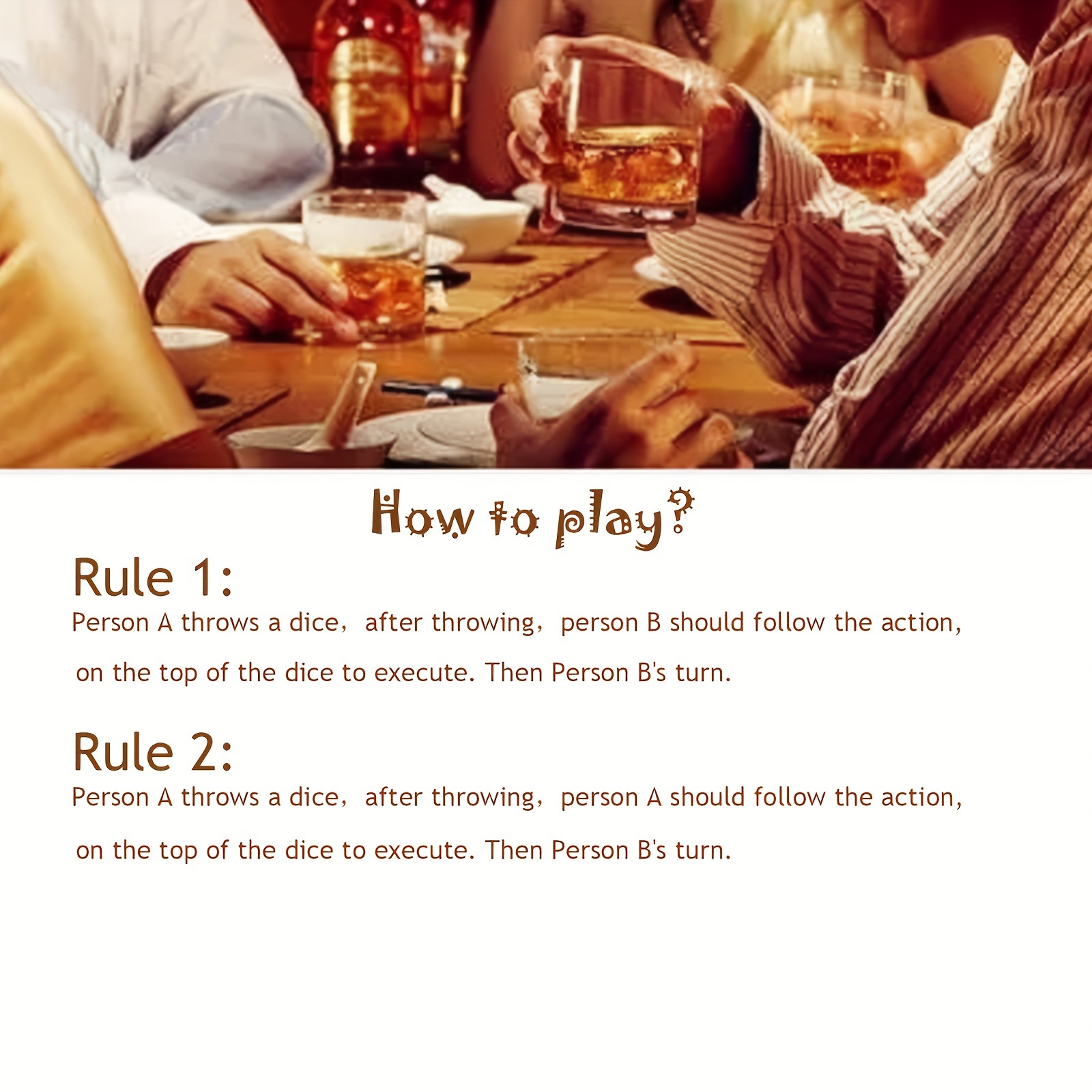 1pc, 3pcs, 6pcs Drinking Dice Set for Party Games