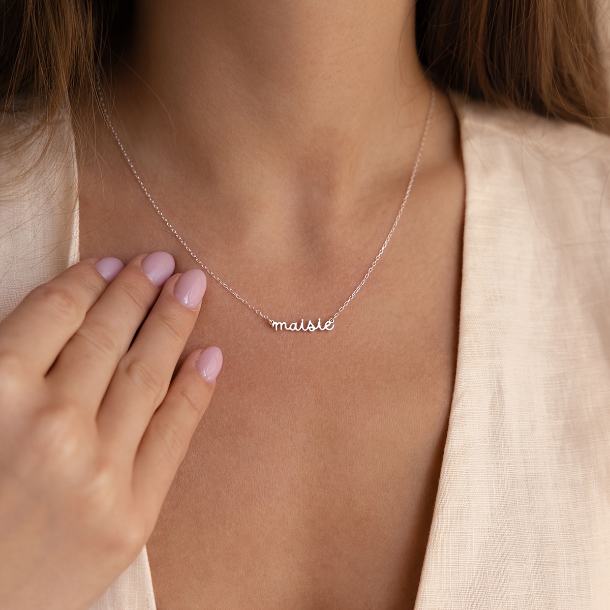 Exquisite Personalized Golden Name Necklace, Everyday Wear