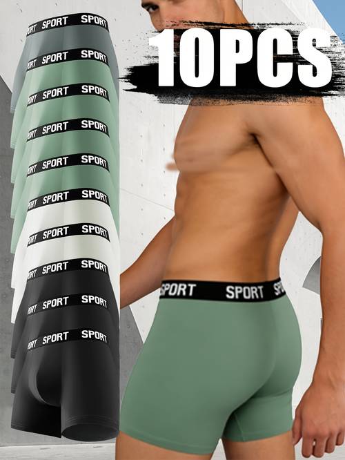 photo de l'article 10 boxers de sport confortables pour hommes, respirants, élastiques et résistants, sous-vêtements adaptés à un et à lentraînement