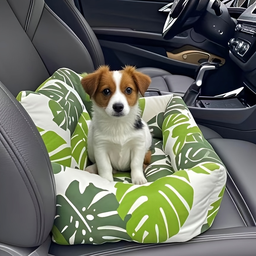 monstera leaf pet car seat cover breathable washable   bed   interior protector with removable   season   for   use   accessory   material