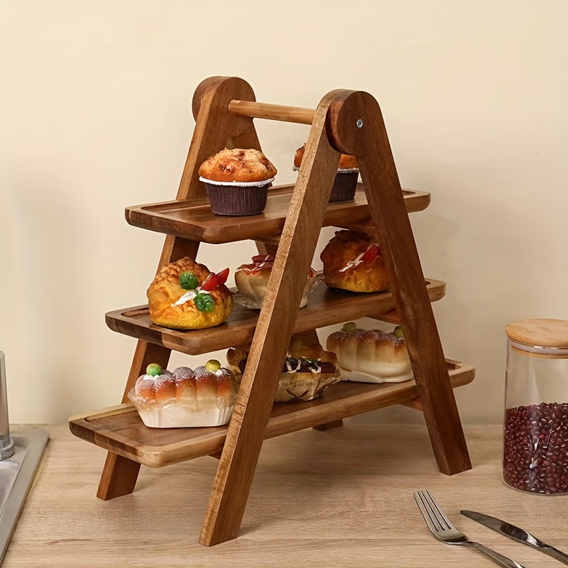 

Single -tier Wooden Cake Display Stand Suitable For Weddings And Gatherings, Showcasing Desserts In A Farmhouse Style, Ideal For Dining .