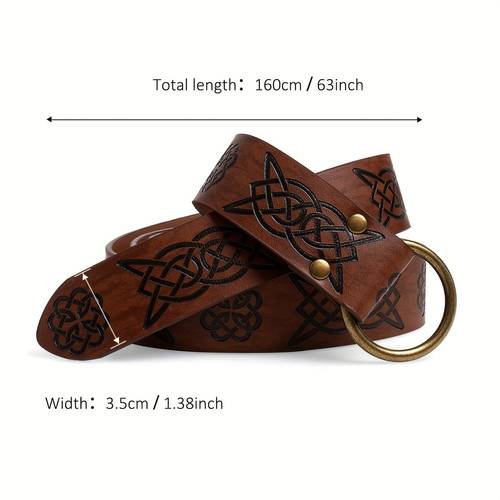 renaissance medieval viking costume vintage steampunk pu belt halloween cosplay stage performance accessories