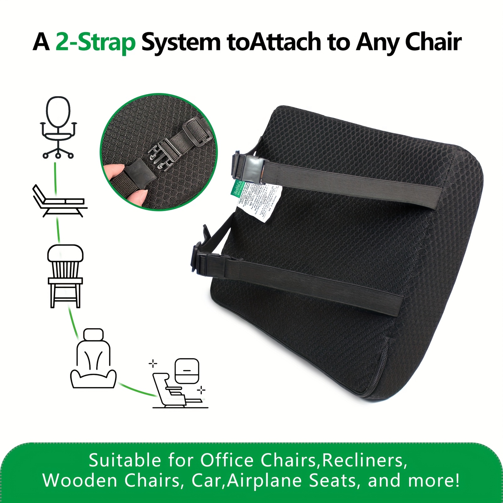 luxurious comfortable office chair cushion lumbar support relieving   the waist and back suitable for office chairs backrest chairs wooden chairs car airplane seats thoughtful gift Product details 2
