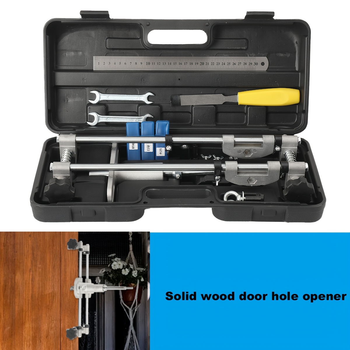 Image of Door Lock Insert Set, 18mm, 22mm, 25mm, Maintenance Set, Woodworking For Wooden Door Lock, Installation Set, Device