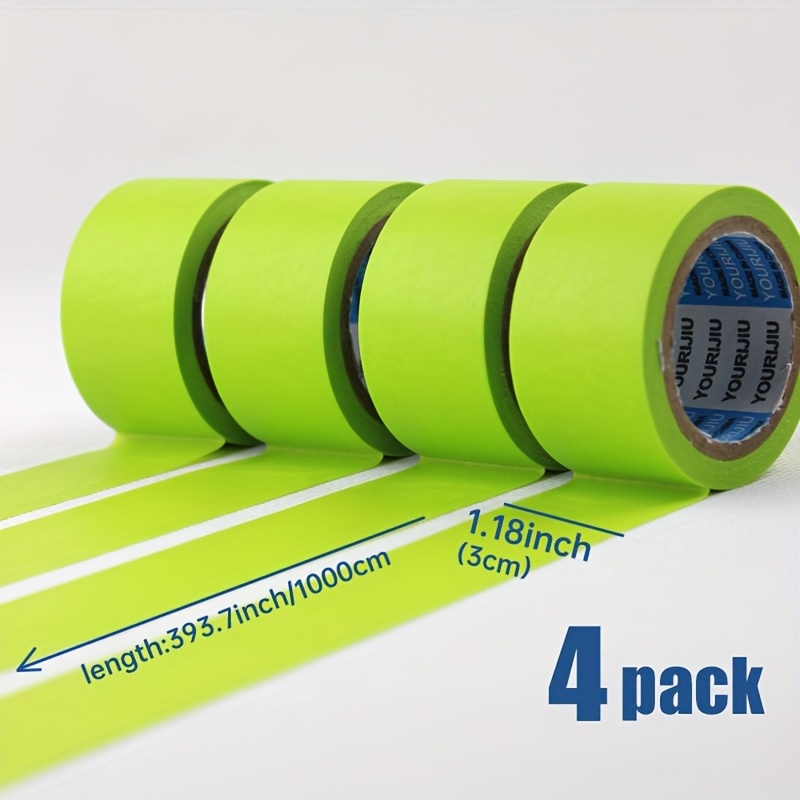 E-shop Hochwertiges grünes Washi-Tape, mehrere Größen verfügbar: Breite 0,78 Zoll/1,18 Zoll/1,95 Zoll. Hitzebeständiges selbstklebendes Abdeckband –
