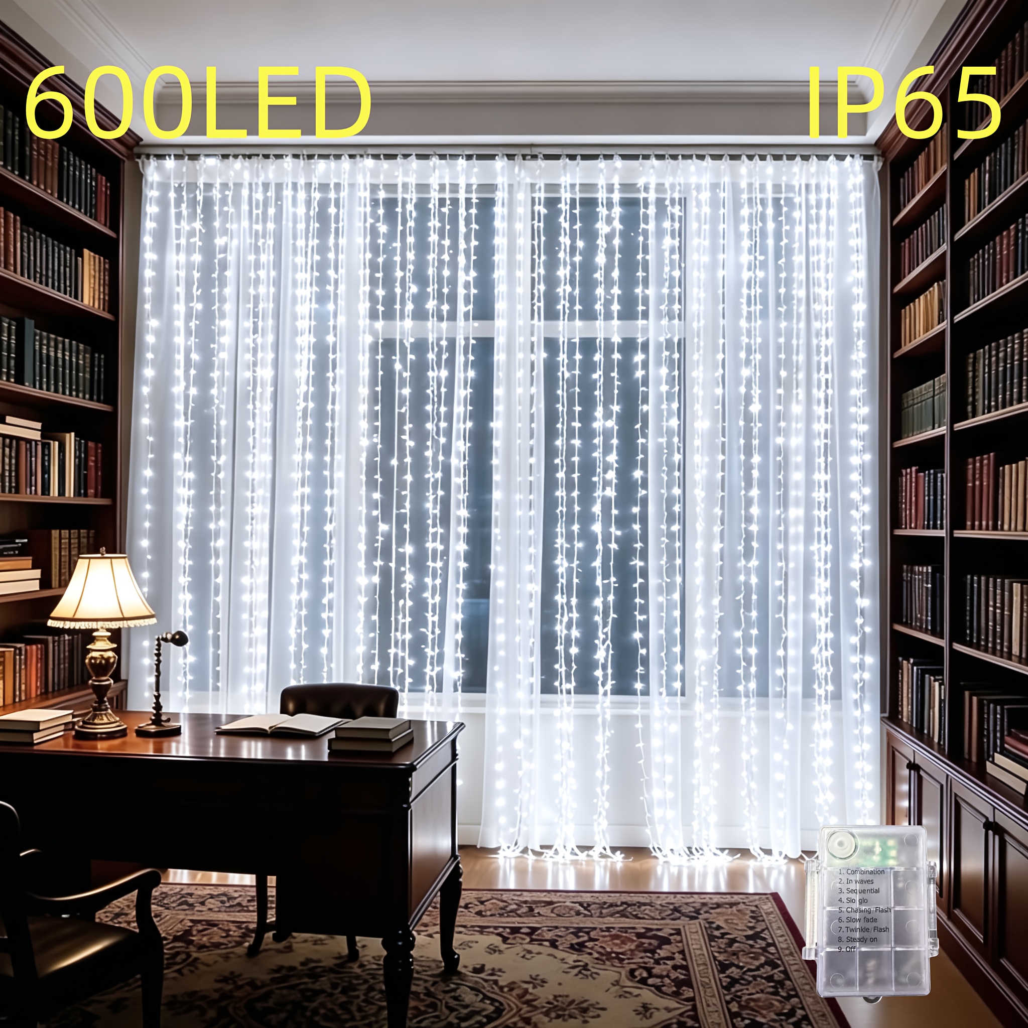 TEMU 600 LED Luci Decorative a Forma di di Fata Sospesa, 236 X 118 Pollici, Decorazioni da Appendere alla Finestra, Batterie Non Incluse, Decorazioni