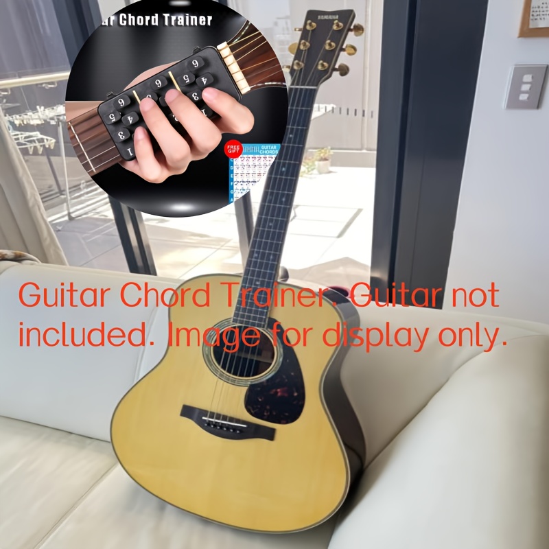 TEMU 1pc Vocal Guitar Chord Trainer, Suitable For Beginners - Portable Guitar Learning System, Easy-to-use Chord Charts, Compact Folk Guitar Practice