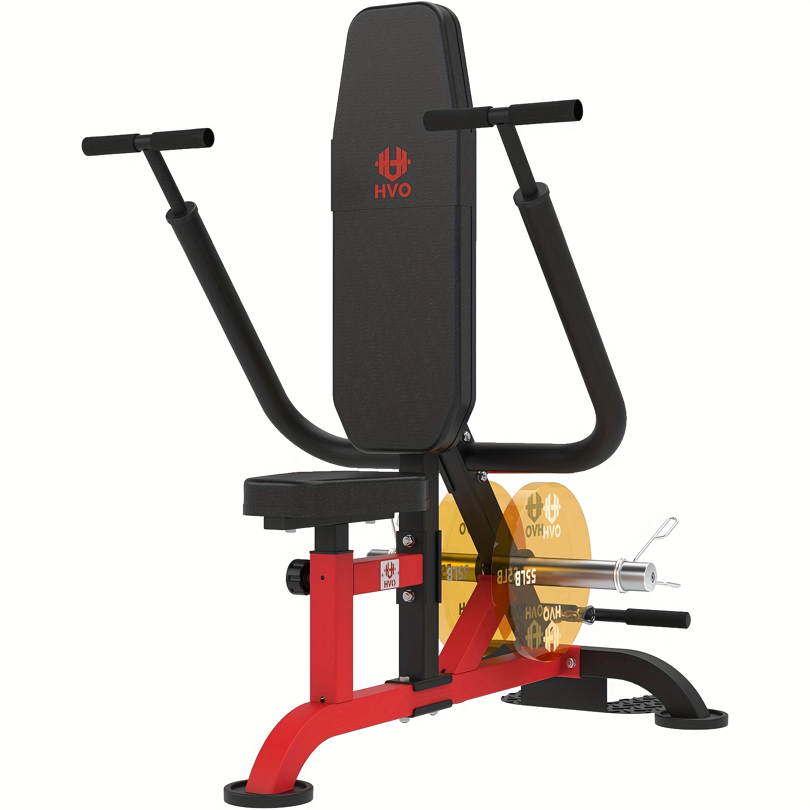 Commercial Grade Seated Triceps Extension Machine: Bicep Machine, Suitable For Home Gym Strength Training Equipment (black, Black-red)