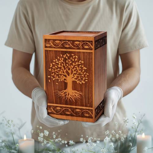 adult male female wooden tree of life urns box and for ashes men women child pets urn memorial holds 200 cubic inch