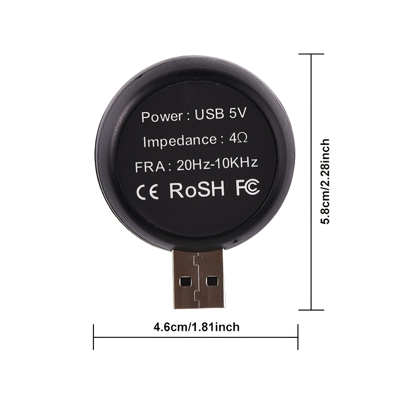 TEMU 1pc Mini Computer Speaker, Plug And Play, Small Speaker, Pc Speaker For Desktop/laptop, Clear , Portable Speaker, Suitable For Voice Calls On
