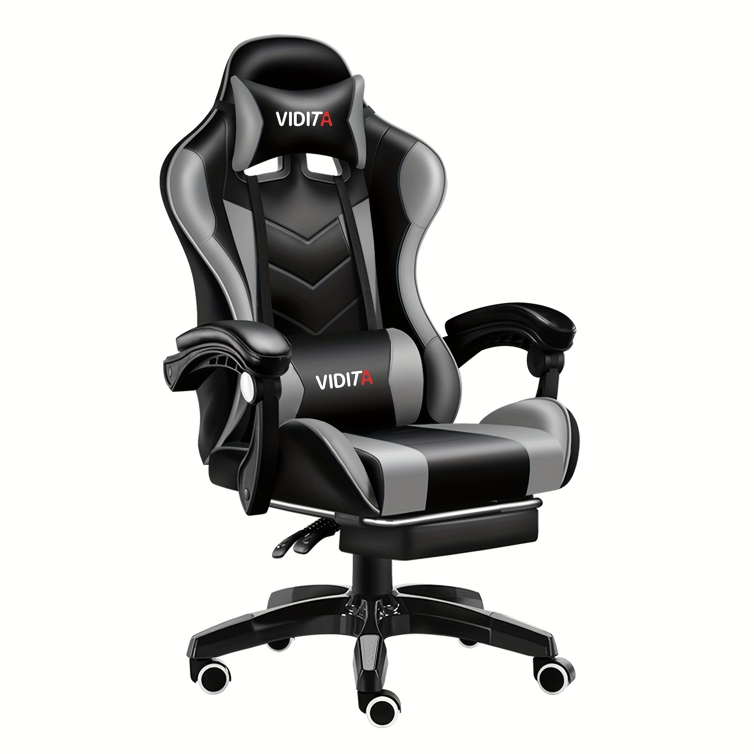 

Gaming Chair With Footrest Office Desk Chair Chair Pu Leather Reclining High Back Adjustable Swivel Lumbar Support Chairs