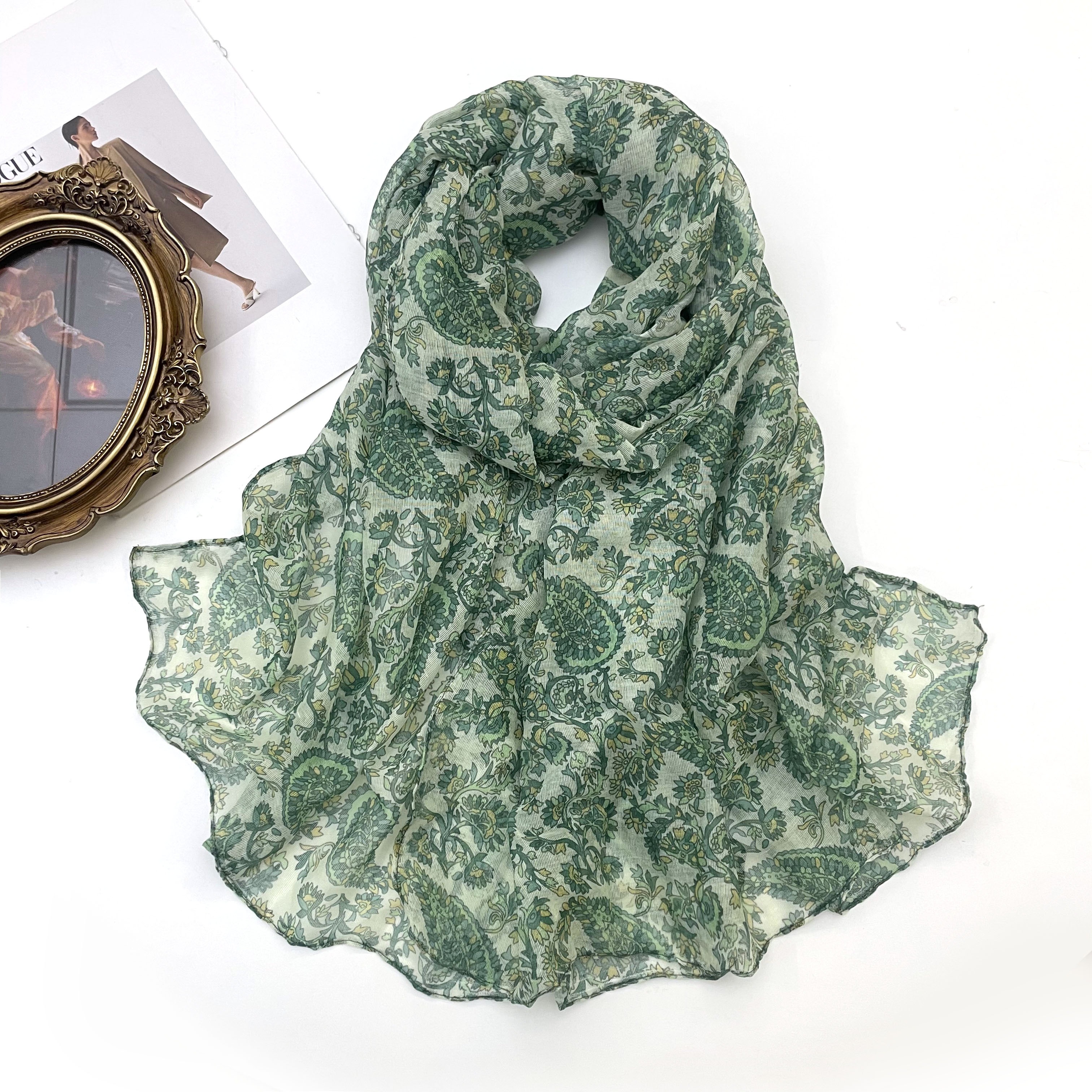 TEMU Bohemian Paisley, Made From Lightweight Breathable Fabric, Drapes As A Scarf, Shawl, Or Headband. Essential For And Fashionistas, Infusing