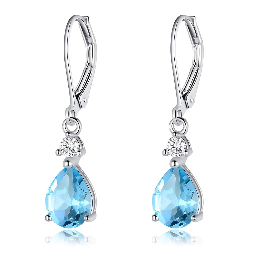 2pc Women's Stylish S925 Zirconia Stud Earrings with Ear Hooks