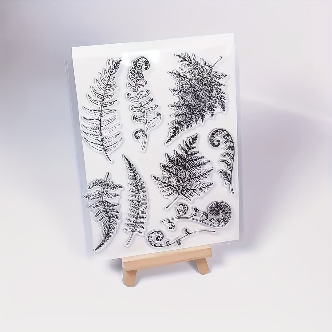 E-shop Transparente Blattmuster-Stempel eignen sich zum Basteln von dekorativen Karten für Festivals, Scrapbooking-Alben und Bastelarbeiten.