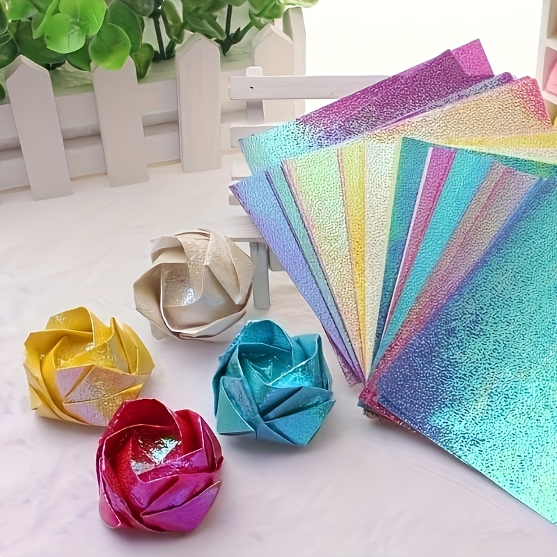 

Ensemble de feuilles d'origami à paillettes de couleurs mélangées, carré brillant, 3.94 x 3.94 pouces, pour les manuels, les faits à , adapté aux âges 14 et plus