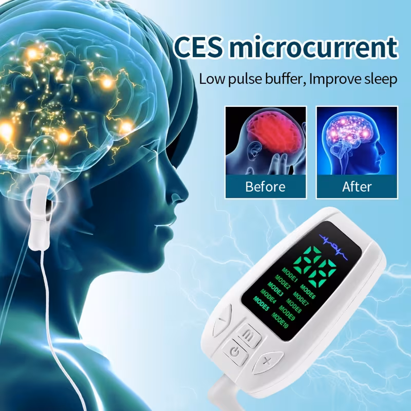 ems low frequency device portable ear clip sleep aid 10 and 30 adjustable intensities relaxing the through microcurrent stimulation better entry into Product details 1