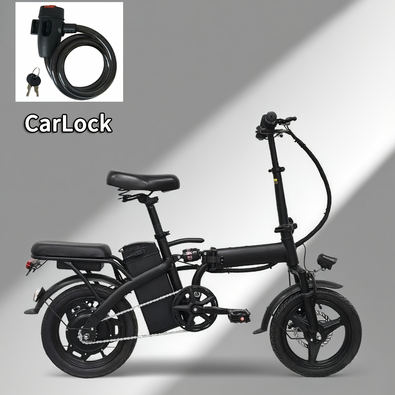 Folding Electric Bike Lightweight Commuter E-Bike with Removable 48V Battery and Brushless Motor, 15-20 MPH, Portable Compact Design, Multip
