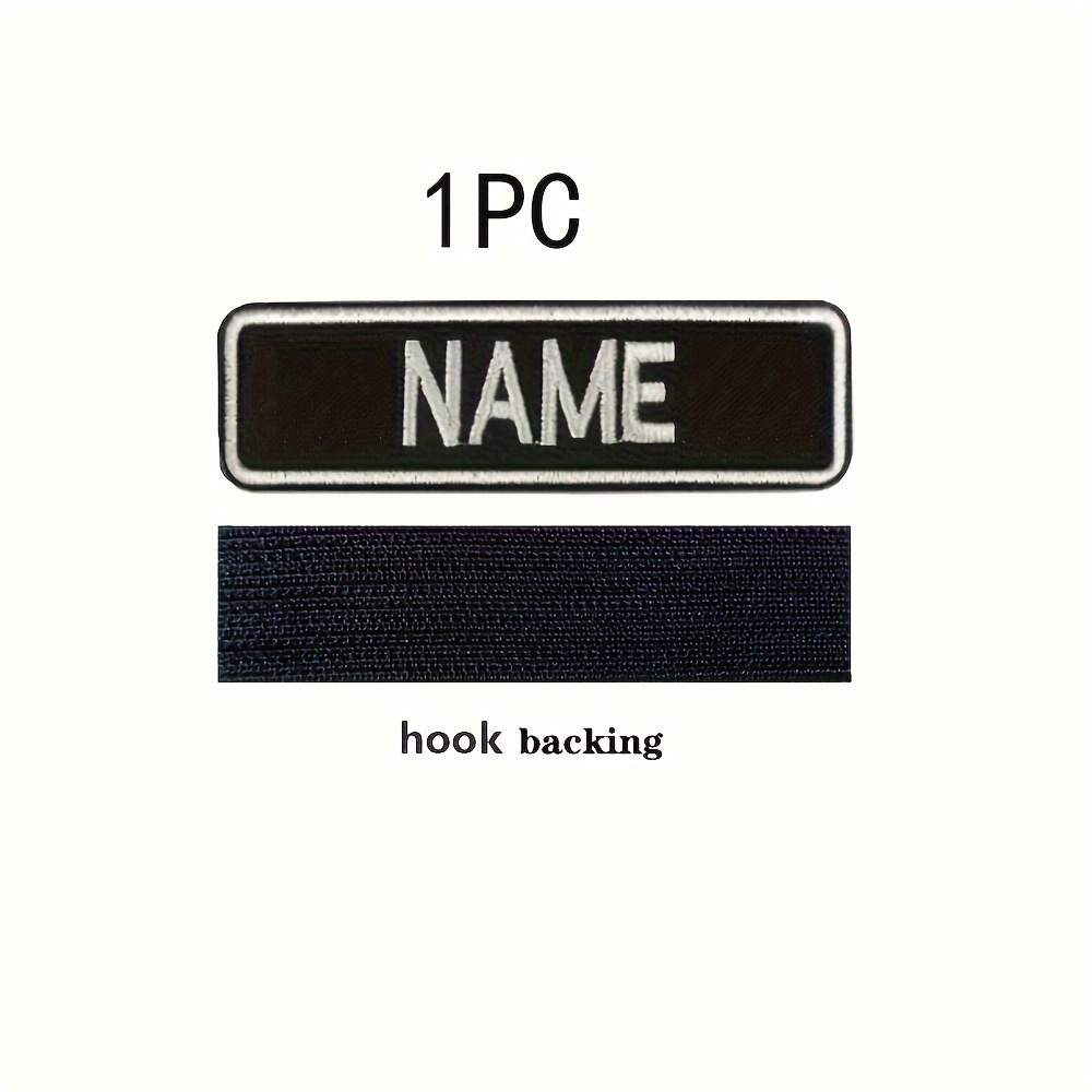 E-shop Größe 3"X1" - Individuelle, personalisierte, bestickte Namensaufnäher mit Hakenverschluss, Uniform, Arbeitshemd, Hut, Morale-Namensaufnäher