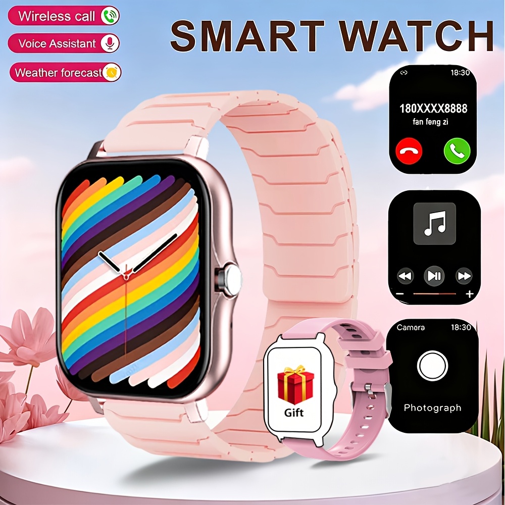 2.01-Inch Full Touch Screen Silicone Strap Smart Watch