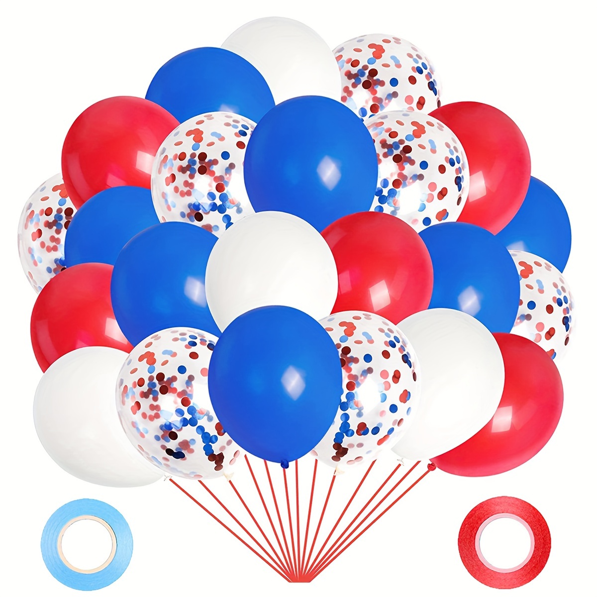 Patriotic Balloon Garland Kit 150pc, Red, White and Blue, 4th of July,  Independence Day, 4th of July, Party Decoration, Welcome Home 