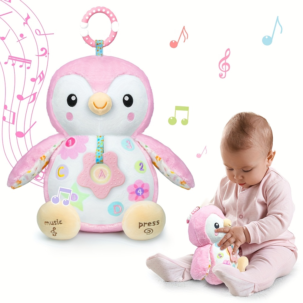 TEMU Toys 0-6-12 Months, Stuffed Animal Plush Toy, Textured Hangingringrattles & Crinkle , Tummy Time Toys For Newborns Toys For 0-6.12months