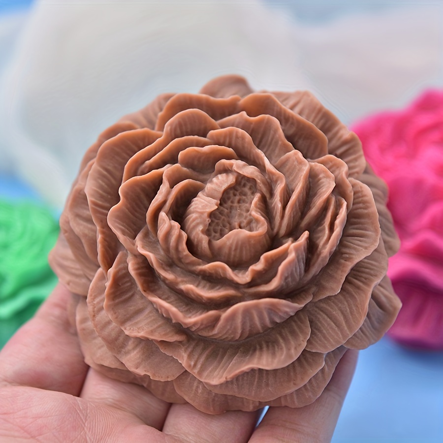

Elegant Peony Flower Silicone Mold For Diy Crafts - 1pc