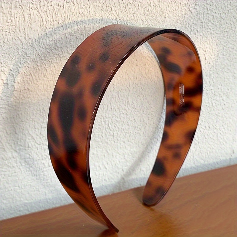 elegant vintage inspired leopard print headband non slip - Temu display picture 1